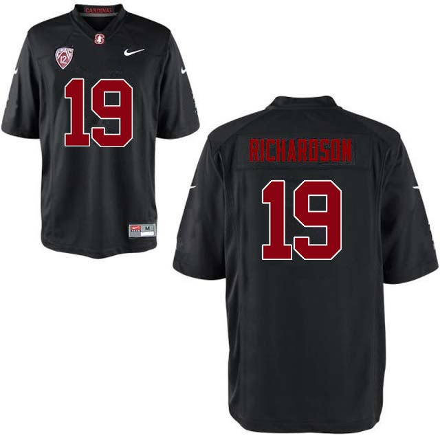 Men Stanford Cardinal #19 Jack Richardson College Football Jerseys Sale-Black